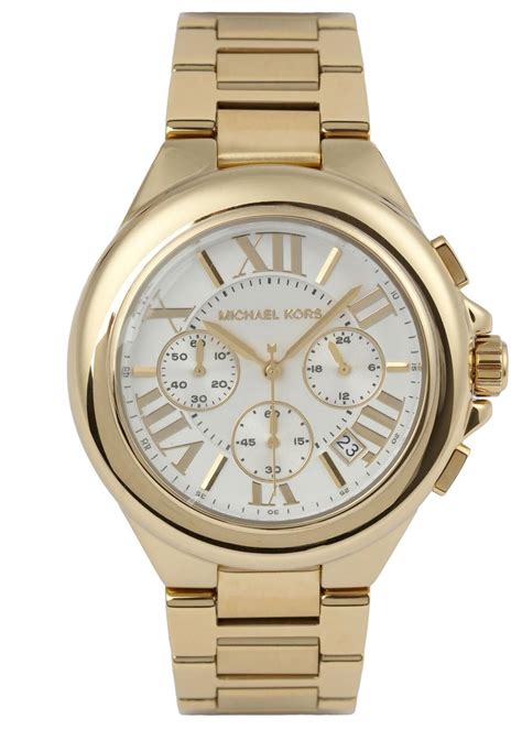 michael kors gold oversized chronograph watch|Michael Kors chronograph ladies watch.